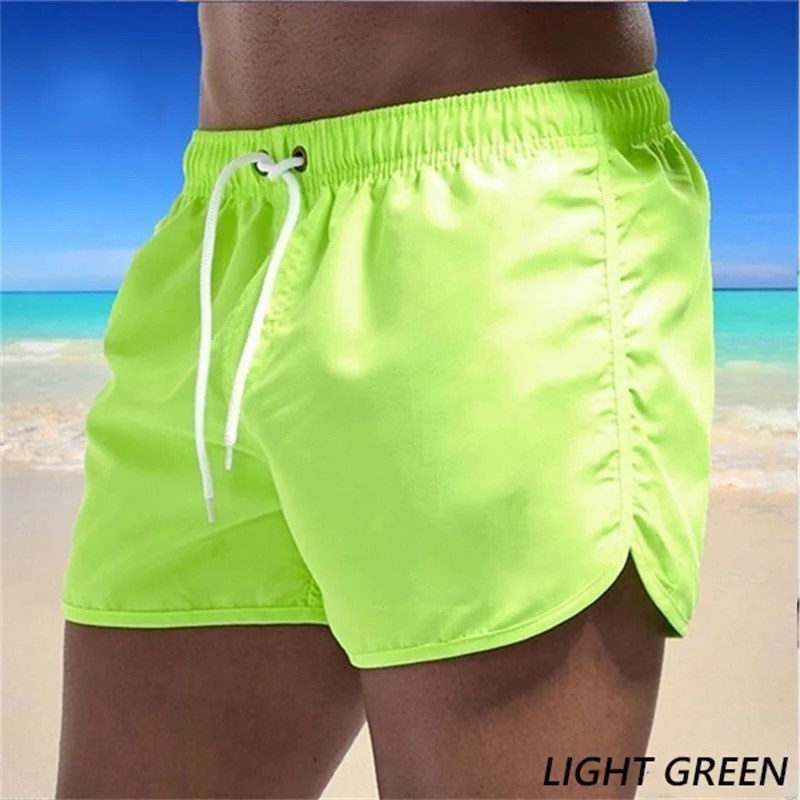 Summer Pocket Swimming Shorts for Men Swimwear Male Swimsuit Homme Trunks Bathing Beach Jogging Surf Casual Short Board Pants