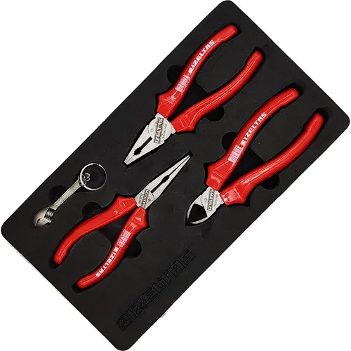 İzeltaş Opaque Series Plier Diagonal Pliers Nose Pliers set 160 mm 3'lü