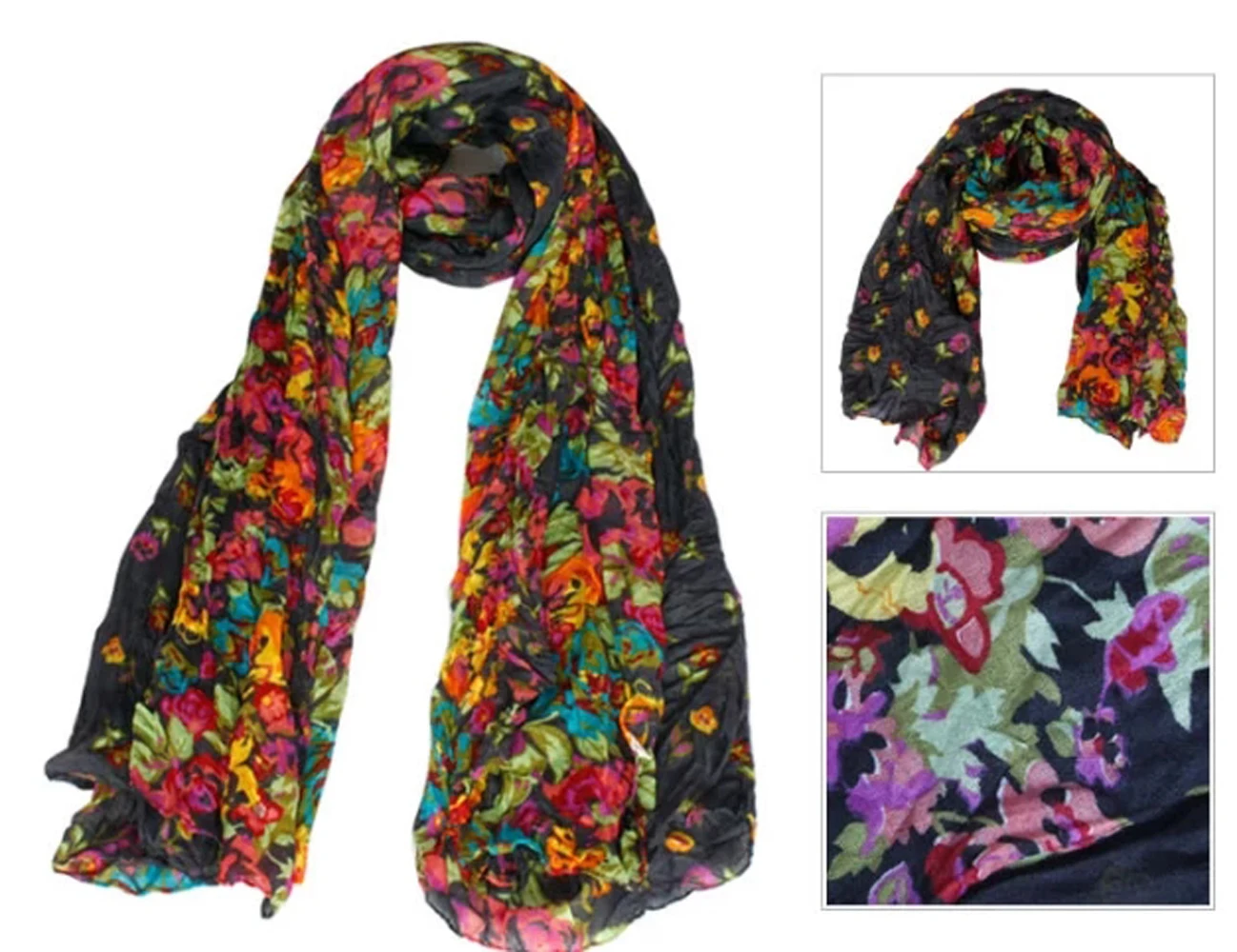 Fashion Women Spring Summer Long Color Printing Silk Scarf Shawl Wrap Beach Stole Hijab Foulard Elegant Sweet Scarf Accessories