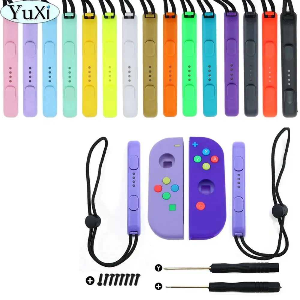 

YuXi DIY NS Replacement Case For Nintend Switch Joy Con With Tools Consoles Shell Cover Protection Housing & Hand Wrist Strap