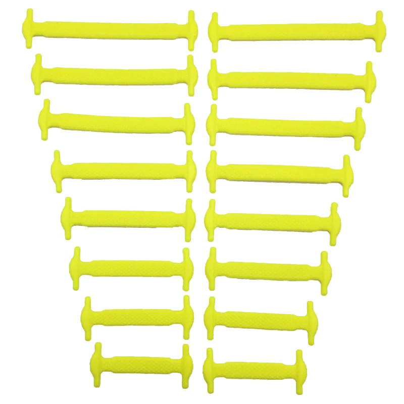 16 stks/partij Siliconen Schoenveters Geen Stropdas Schoenveters 12 kleuren Elastische Kant Schoenveter Creatieve Lui Siliconen Veters Rubber Kant