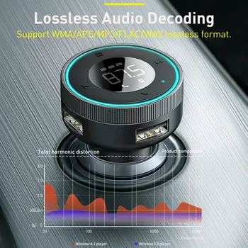 藍牙5.3 FM發射器免持車載AUX收音機調變器MP3播放器,附22.5W及PD30W快充轉接器,汽車配件 8 最佳銷售 調頻發射器 - №7