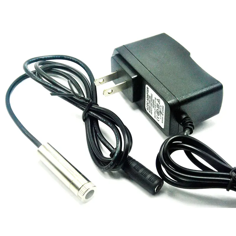 12mm * 30mm Dot/Lijn/Cross Focusable 30mw 650nm Rode Laser Lichten Module w 5V Adapter
