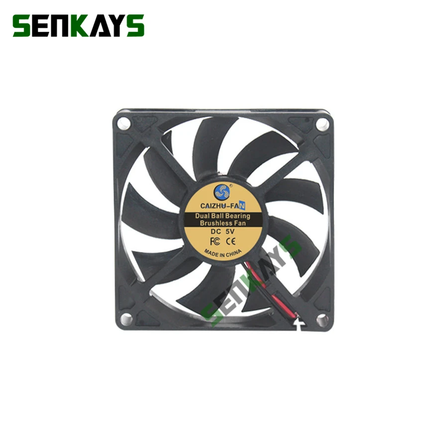Podwójne łożysko kulkowe 8015/80MM 80*80*15MM DC 5V 12V 24V wentylator chłodzący Comptuter wentylator chłodzący CPU wentylator chłodzący laptopa 2pin