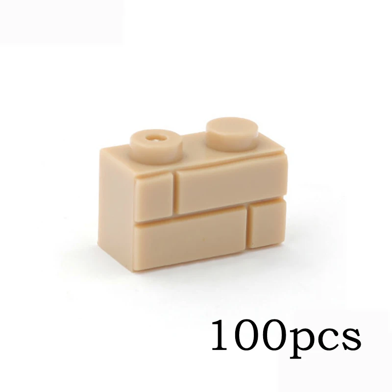 DIY Bausteine Wand Zahlen Ziegel 1x2 Punkte 50/100PCS Pädagogisches Kreatives Spielzeug für Kinder Größe Kompatibel mit 98283