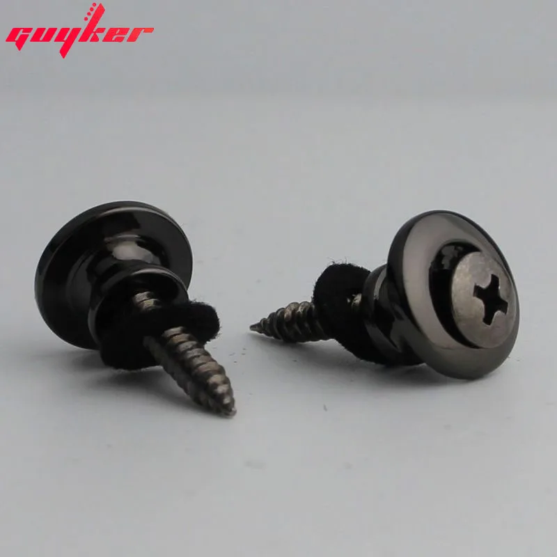 1 Set GUYKER Strap Lock Button For Guitar And Bass Chrome/Black/Gold/Smoky color