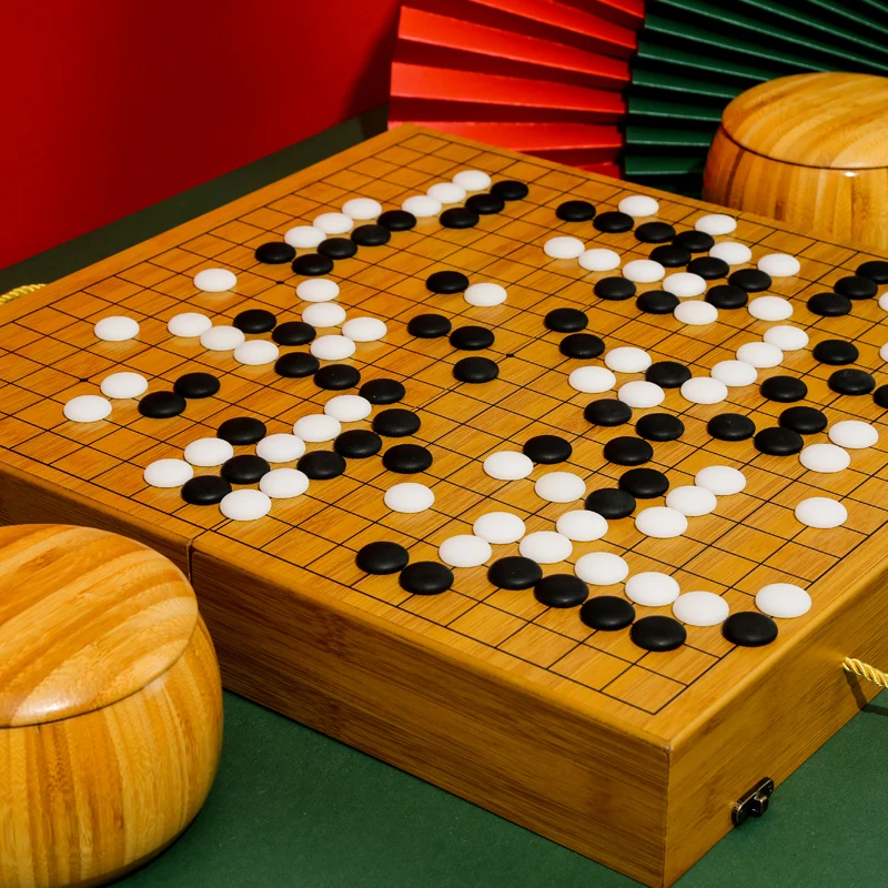 Juego Weiqi de lujo grande, tablero de madera, juego de ajedrez para adultos, juegos familiares creativos, regalos para niños