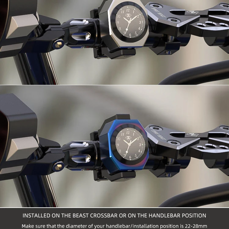 Motorcycle accessories thermometer motocross essories modified luminous electronic clock and thermometer Combo creative tools