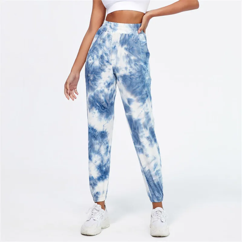 

Yoga Leggings Women Naked feel Fabric Workout Sport Jogging Pants New tie-dye Fitness Pocket Loose Running Sweatpants