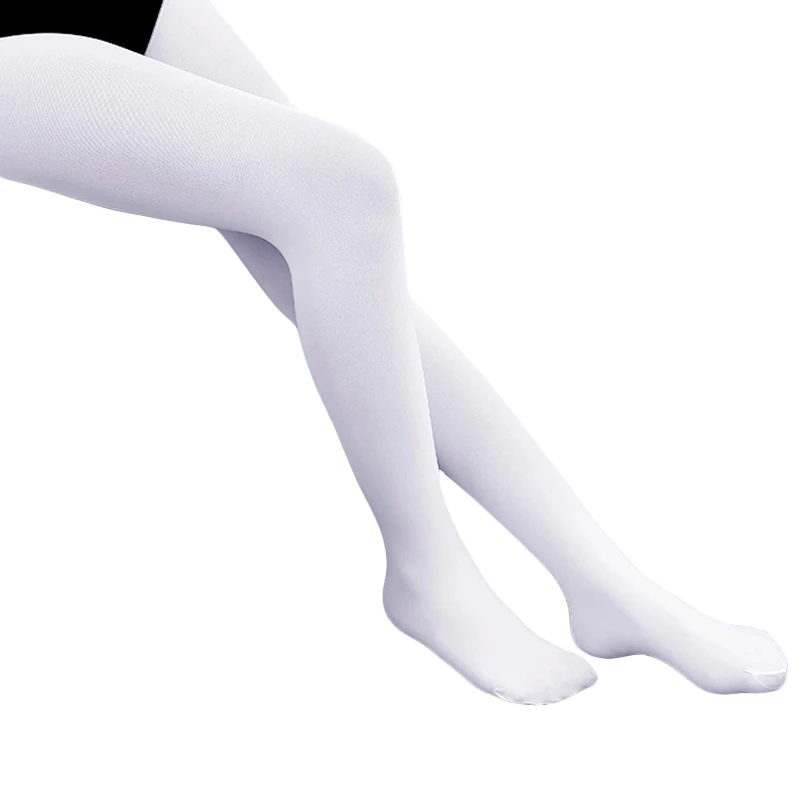 60D/80D/90D Children Girls Professional Ballet Dance Tights New White Nude Kids Nylon Leggings Gymnastics Dance Ballet Pantyhose