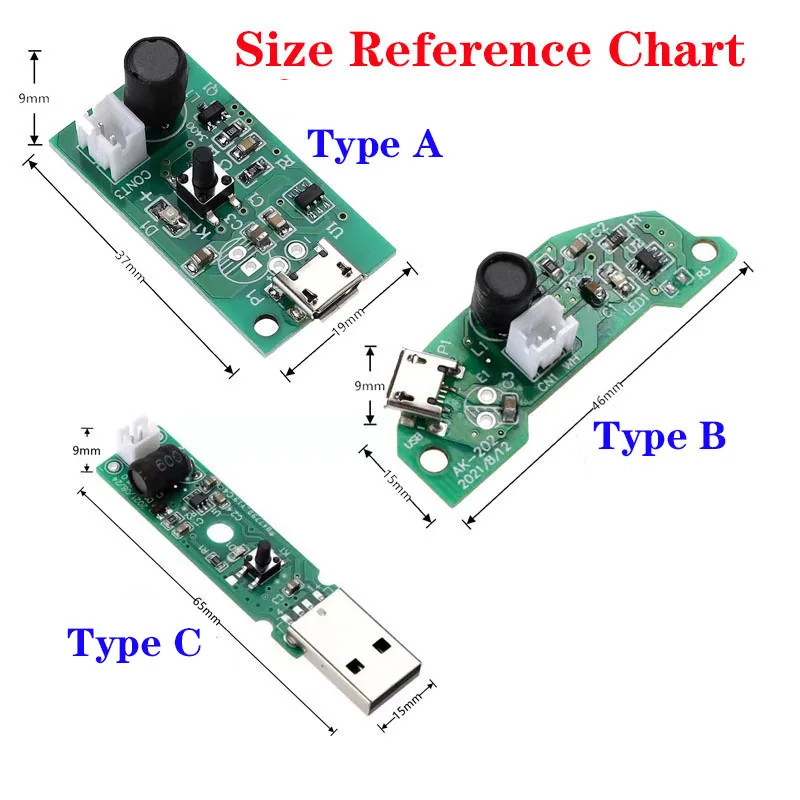 USB Mini nawilżacz DIY ultrasoniczny dyfuzor i płytka drukowana sterownika Fogger DC5V 2W Atomizer dyski Film Handwork Spray Room USB Mini nawilżacz