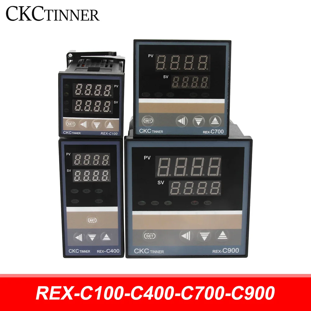 Controlador de temperatura Industrial inteligente Digital PID RKC, relé de 220V, termostato de REX-C100-C400-C700-C900, salida de relé SSR