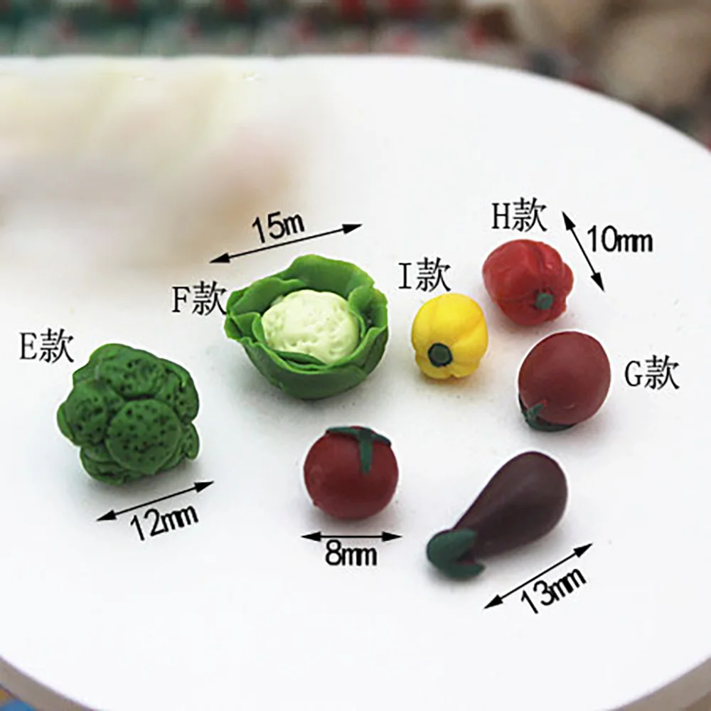 3Pcs 1/12 Doll House Miniature Resin Pepper Potato Simulation Vegetables Model for Mini Decoration Dollhouse Accessories