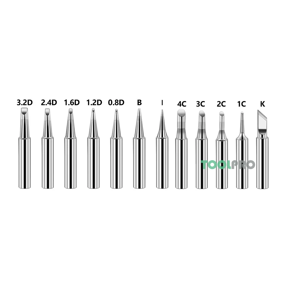 900M-T Soldering Iron Tips IS/I/B/K/SK/2.4D/3.2D/1C/2C/3C/4C/1.2D/1.6D Lead-Free Welding Tips Head Soldering Tips 900M solder