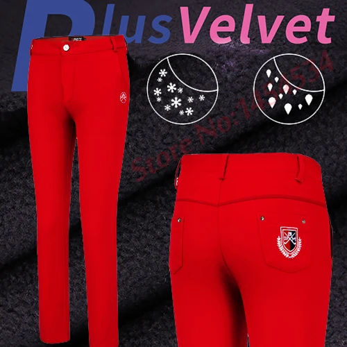 Send Scoks! Plus Velvet Lady Slim Fit Trousers Autumn Winter Clothing Sports Tennis Golf Wear Warm Long Pants for Women XS-XXXL