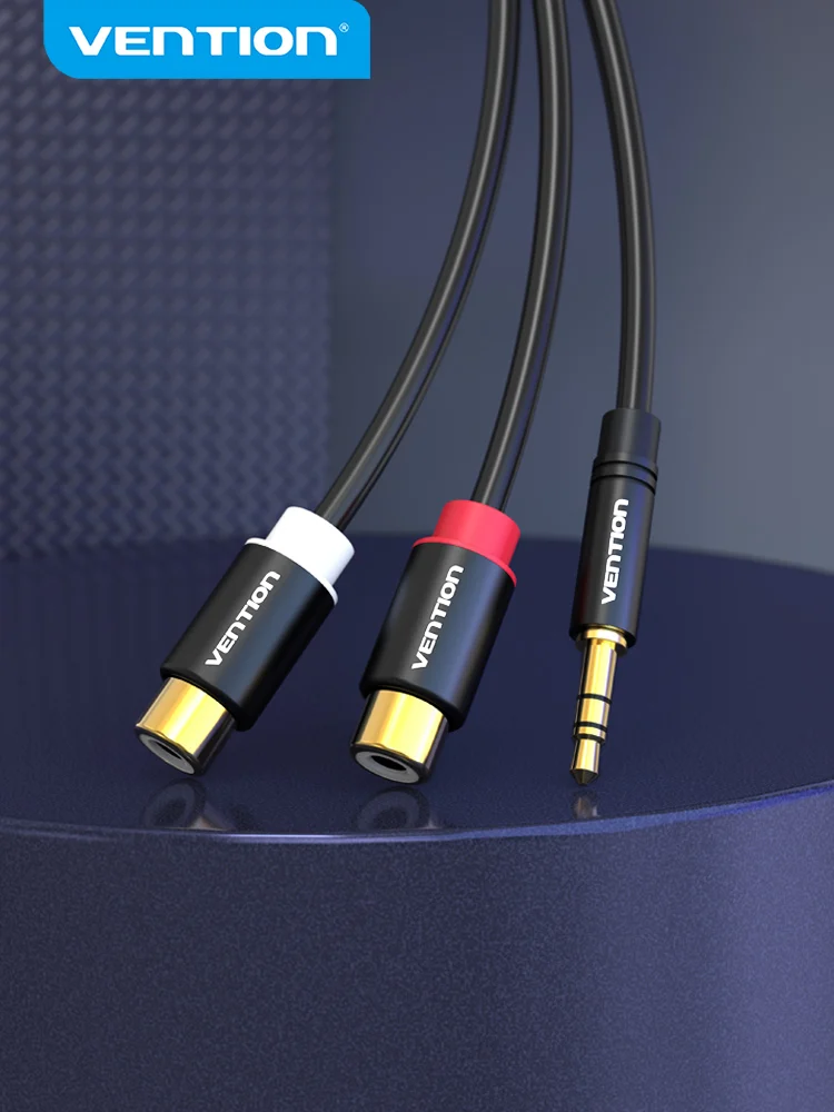 Vention 3.5mm męski na 2RCA żeński kabel AUX RCA Jack Splitter Audio Y kabel do komputera iPhone głośnik Stereo 3.5 kabel RCA — zdjęcie produktu 7