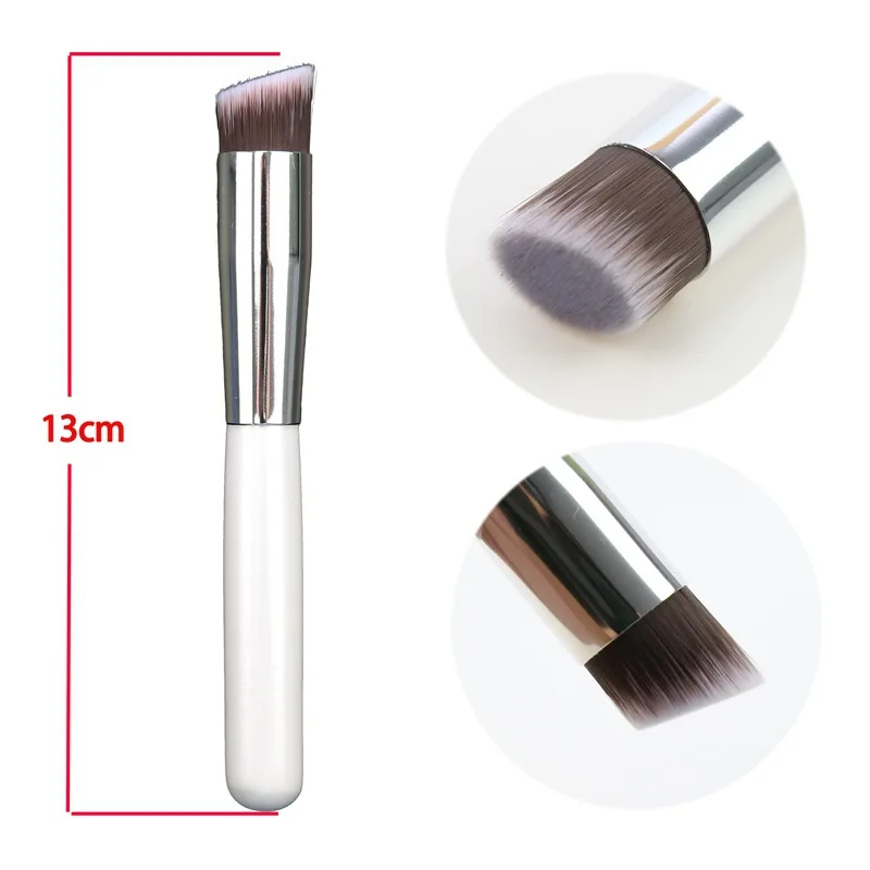 Oblique Head /Flat Top Foundation Brushes Concealer BB Cream Multi-function Face Makeup Brushes Beauty Tools Cosmetic Sponge