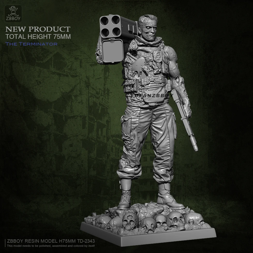 75mm Resin Model Kits Terminator self-assembled TD-2343