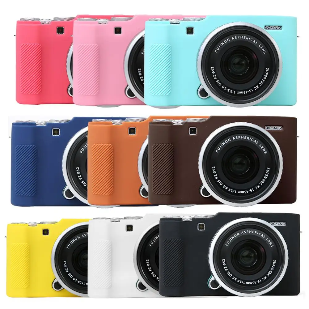 Soft Silicone TPU Skin Body Rubber Camera Case Bag Full Cover for  Fuji fujifilm XA7 X-A7