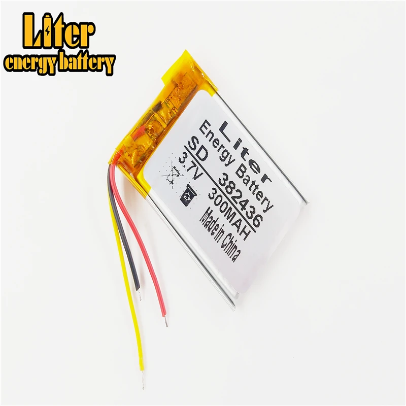 3 line 382436 3.7V 300MAH PLIB ( polymer lithium ion battery ) Li-ion  for tablet pc,GPS,mp3,mp4,cell phone,speaker