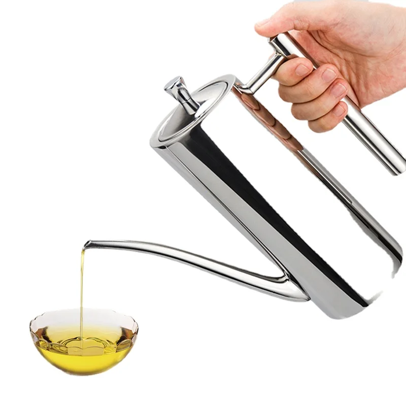 500/700ml Stainless Steel Olive Oil Bottle Vinegar Dispenser Sauce Seasoning Batcher Can Pots Oil Container Kitchen Accessories