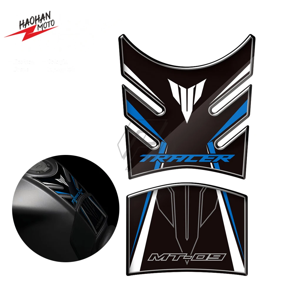 For Yamaha MT-09 MT09 Tracer 2014-2018 Tank Pad Protector - 3D Resin