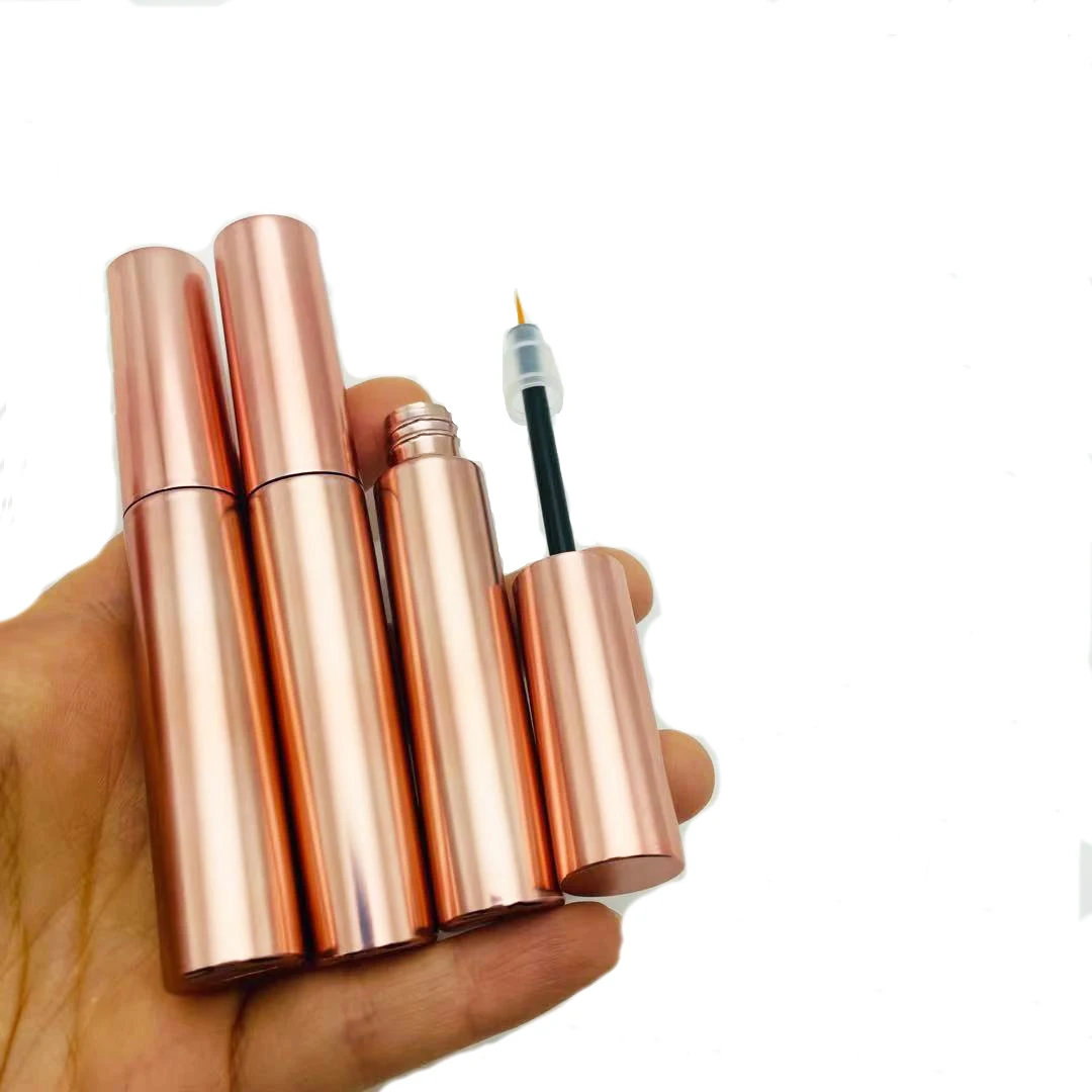New 10ml Empty Mascara Tubes Pink Gold Cap Lip gloss Eyelash Tube Mascara Bottle Cream Cosmetic Packaging Container