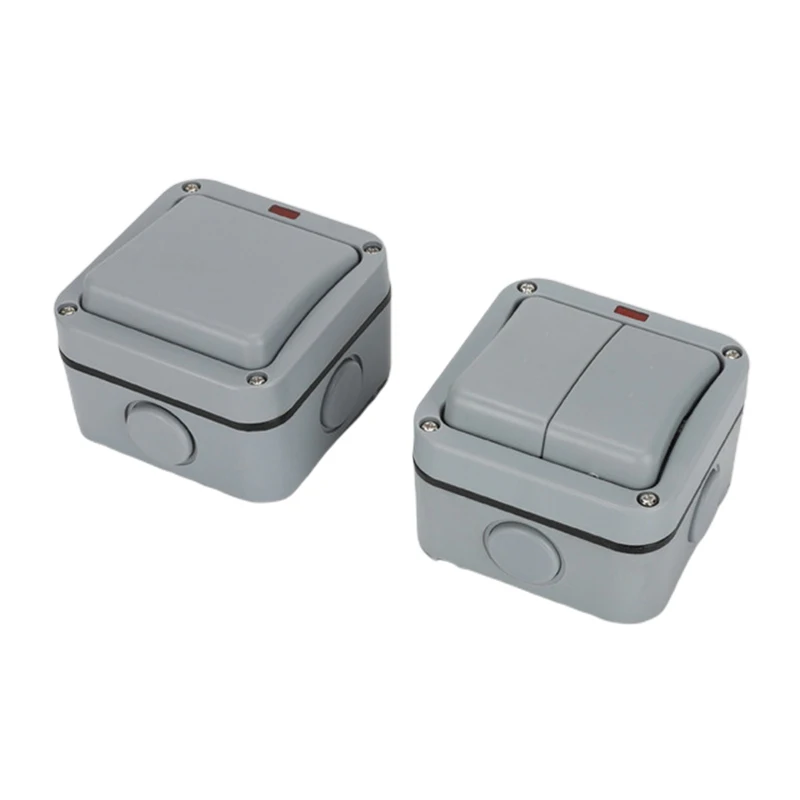 IP65 Waterproof Dust-proof Outdoor External Wall Switch Single Switch/Double Switch