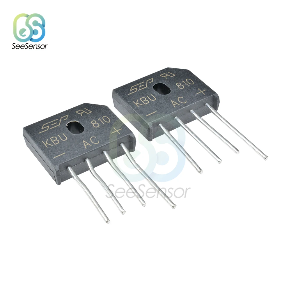 5Pcs Diode Bridge Rectifier 2A 3A 4A 6A 8A 10A 15A 25A 35A 600V 800V 1000V KBP206 KBP210 KBP310 KBL406 KBU810 GBJ1510 GBJ2510