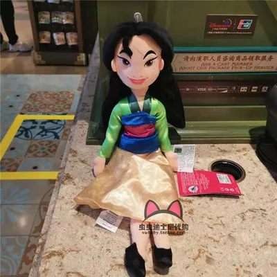 Original Disney Movie Mulan Princess Plush Toy Stuffed Dolls 50cm Rare Birthday Gifts For Children Collection Doll