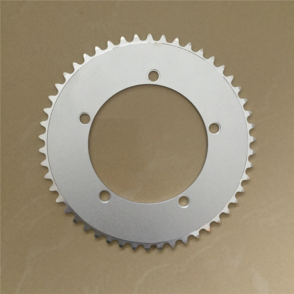 

Track Bike Chainwheel Fixed Gear Bicycle Chain Ring 130 MM BCD 44T 46T 48T 50T 52T 53T Fixie Single Speed Chainring Silvery