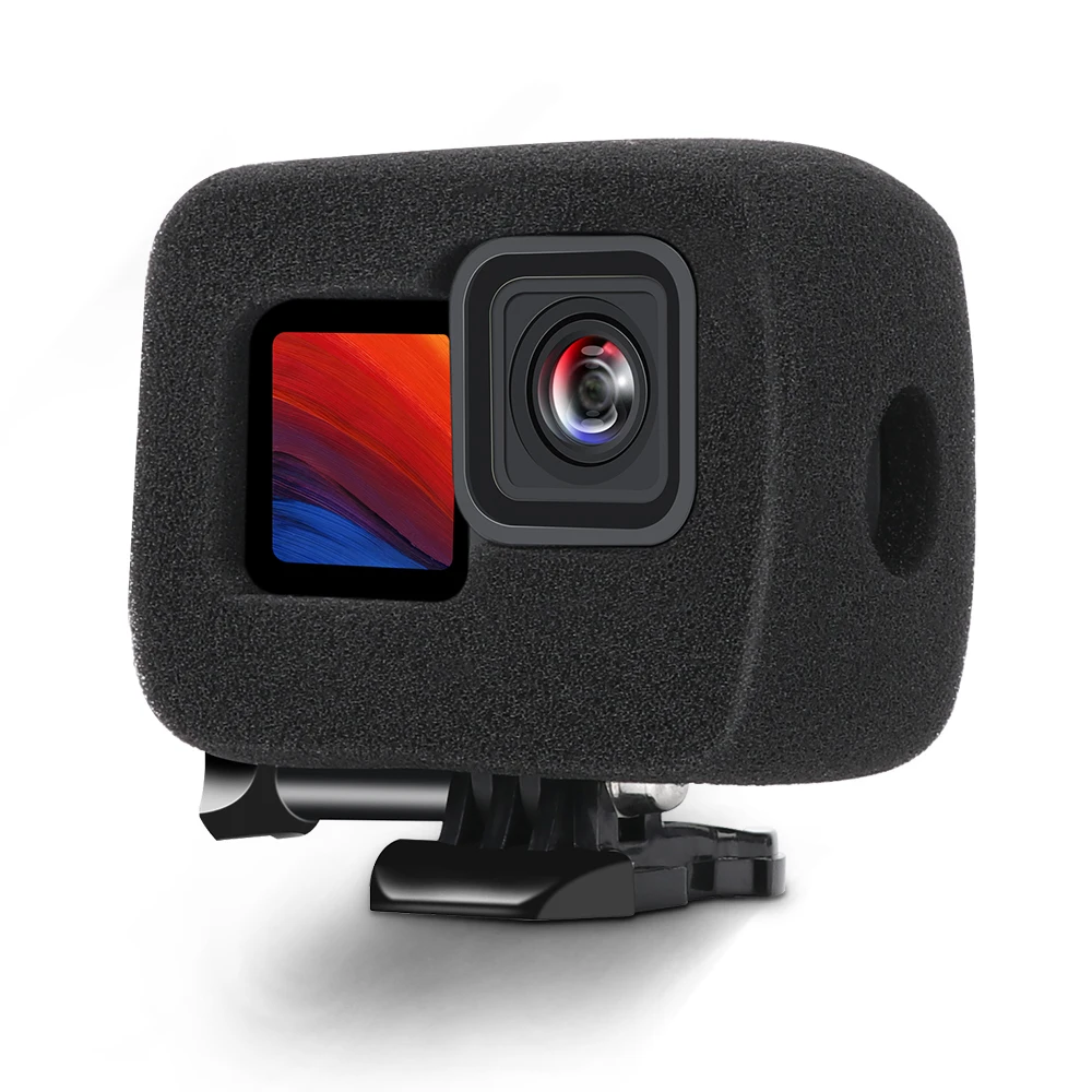 

gopro hero 10 9 black bubble cotton windproof shield sport camera accessories high density foam go pro 9 protective case.