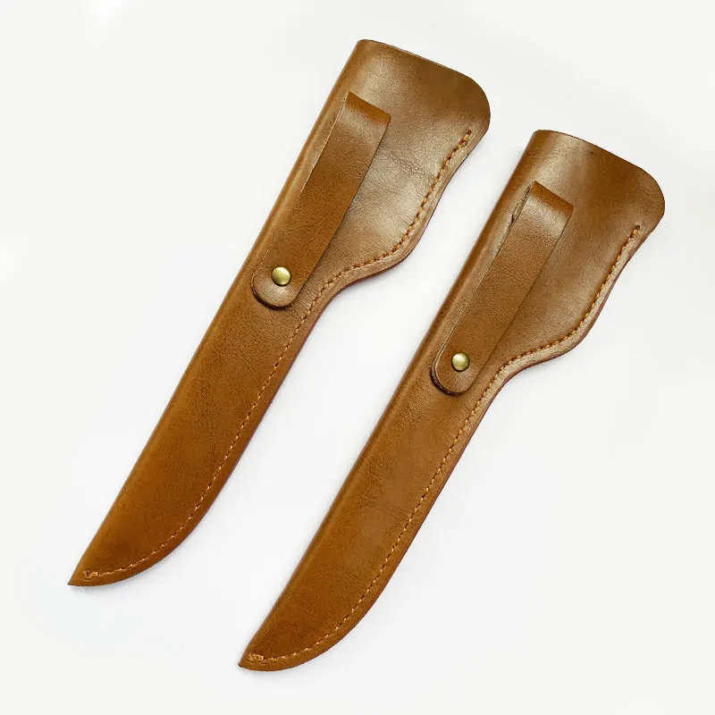 1piece First Layer Cowhide Leather Knife Scabbard Shell Deboning Knife Case Universal Long Knife Sheath Kitchen Knife Parts