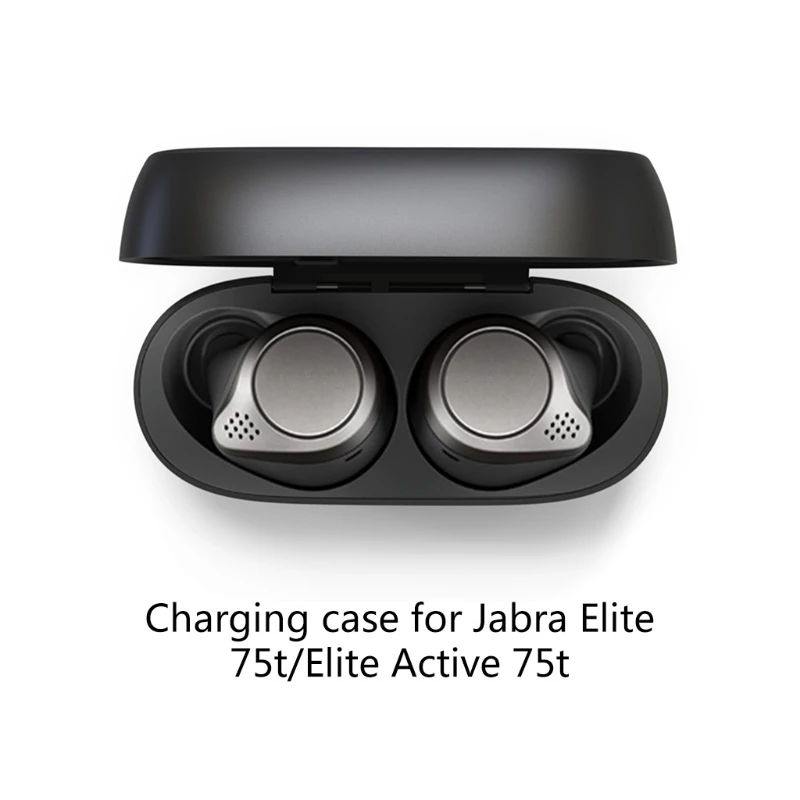 ชาร์จกรณีกล่องปลั๊กอุดหูฝาครอบ Eartip สำหรับ-Jabra- Elite 75T/Elite Active 75T ไร้สายหูฟังบลูทูธอุปกรณ์เสริม