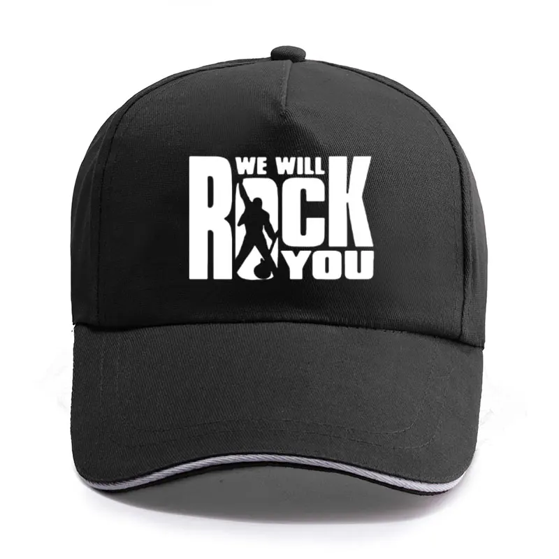 Cotton Trucker Caps We Will Rock You Print Baseball Cap Men Women Unisex Fashion Queen Rock Band Fans Rock Roll Hip Hop Hats