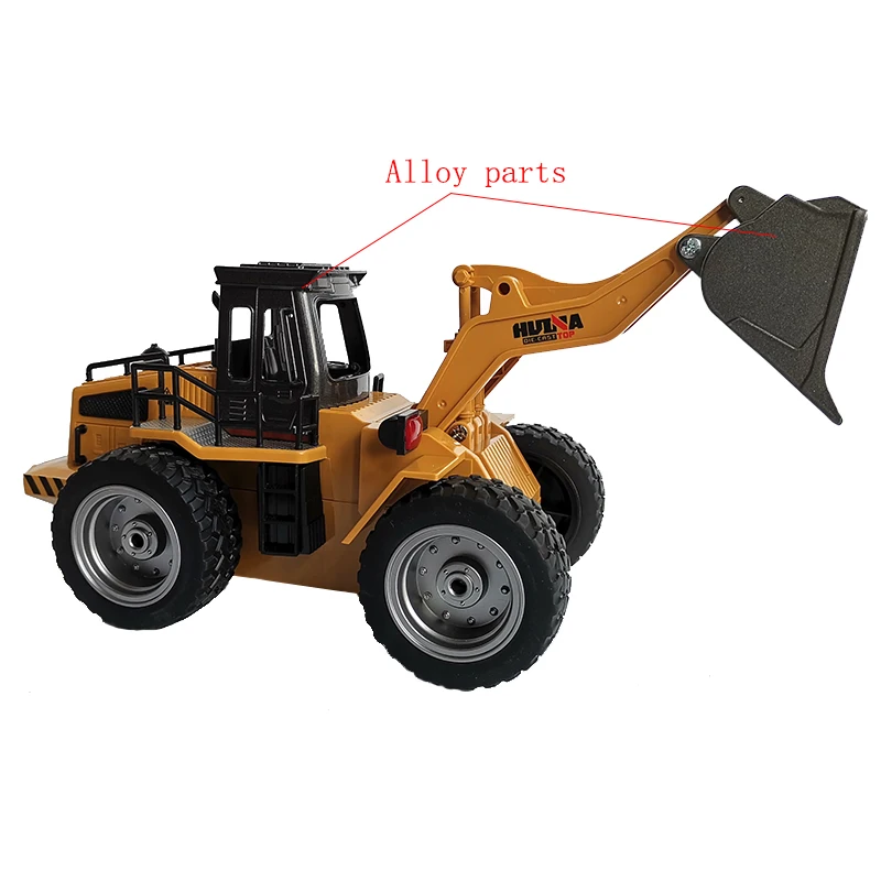 1:18 Huina RC Tractor Shovel Toy RC Forklift Truck Engineering Car Model Toys for Children Boys Birthday Gift Bulldozer Tractor