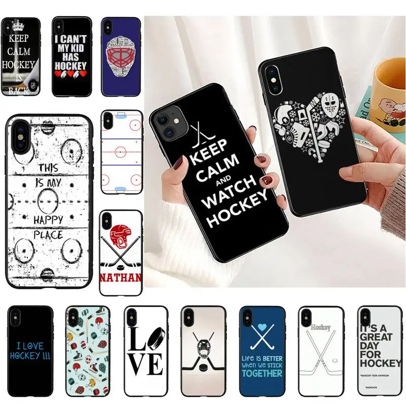 Funda de teléfono Ice Hockey Rink para iphone 13 11 8 7 6 6S Plus 7 plus 8 plus X XS MAX 5 5S XR 12 11 Pro max se 2020 Funda