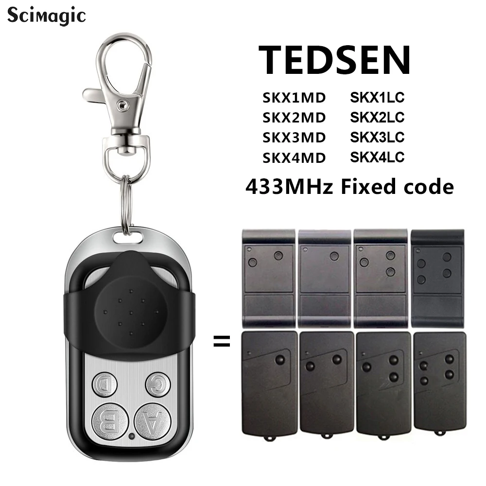 TEDSEN SKX1MD SKX2MD SKX3MD SKX4MD SKX1LC SKX2LC SKX3LC SKX4LC 433MHz Remote Control For Garage Door 433.92MHz Gate Key Fob