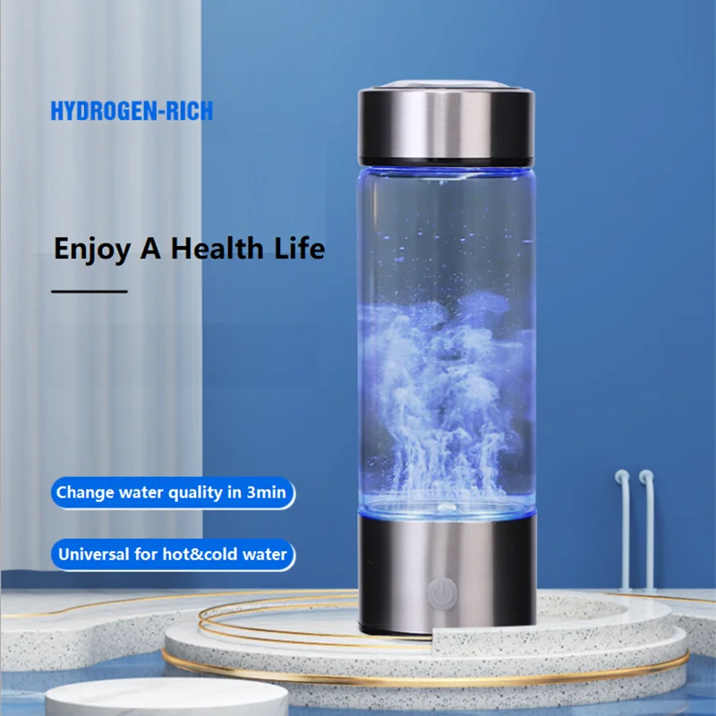 

USB Rechargeable Electric Hydrogen-rich Water Cup Electrolyzed Water Cup 420ML Ionizer Maker/Generator