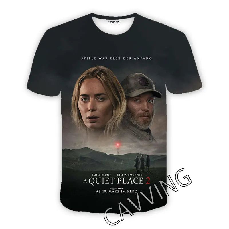 CAVVING 3D Printed  Movies  A Quiet Place  Casual T-shirts  Hip Hop Tee Shirts Harajuku Styles Tops Clothing for Men/women