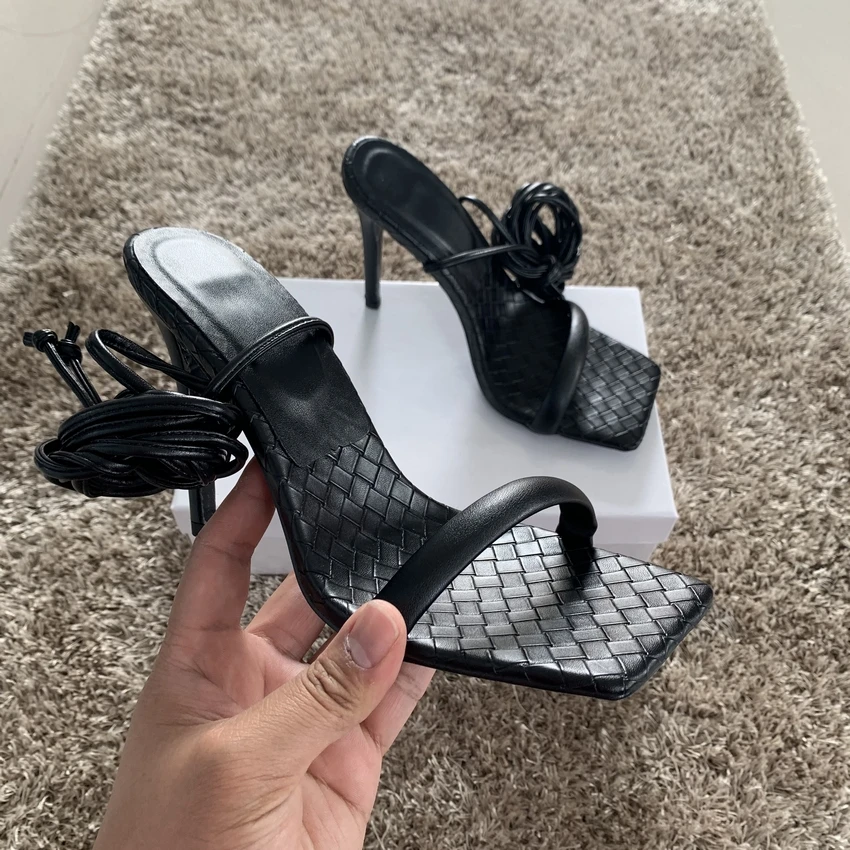 Scarpe da donna con tacco alto in pelle con stampa serpente sandali estivi donna cinturino con fibbia alla caviglia décolleté con tacco alto sandalo