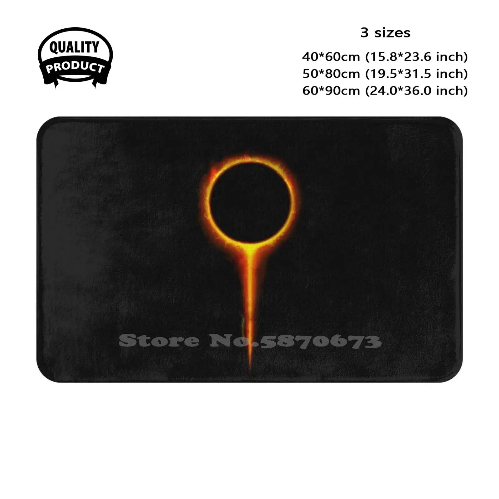 Dark Sign From Dark Souls Soft Cushion Home Carpet Door Mat Car Rug Dark Souls Dark Sign Flame Ring Soulslike Game Rpg Designs