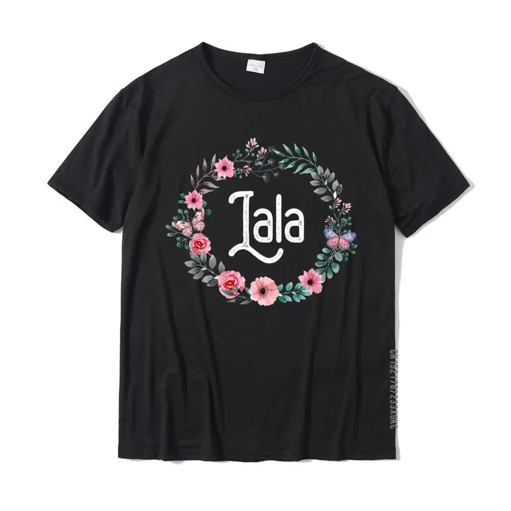 Mother's Day Gift For Grandma Men Women Floral Lala T-Shirt Cotton T Shirts For Students Street Tops T Shirt Funky Party