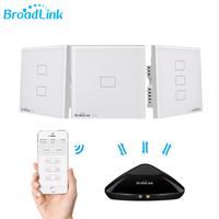 Broadlink TC2 uk version 1/2/3 Gang WiFi Home Automation Smart Remote Control Led Light Switche Touch Panel via RM4 Pro