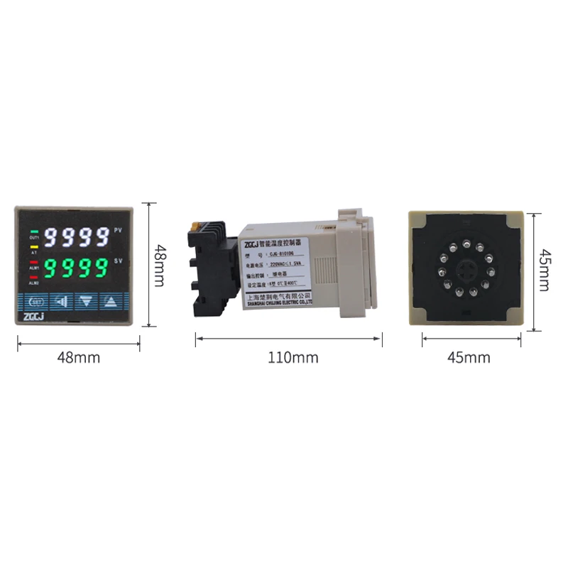 industial Din pid thermostat 2 relay output high temp alarm control K J E N R S B T PT100 Cu50 input temperature controller