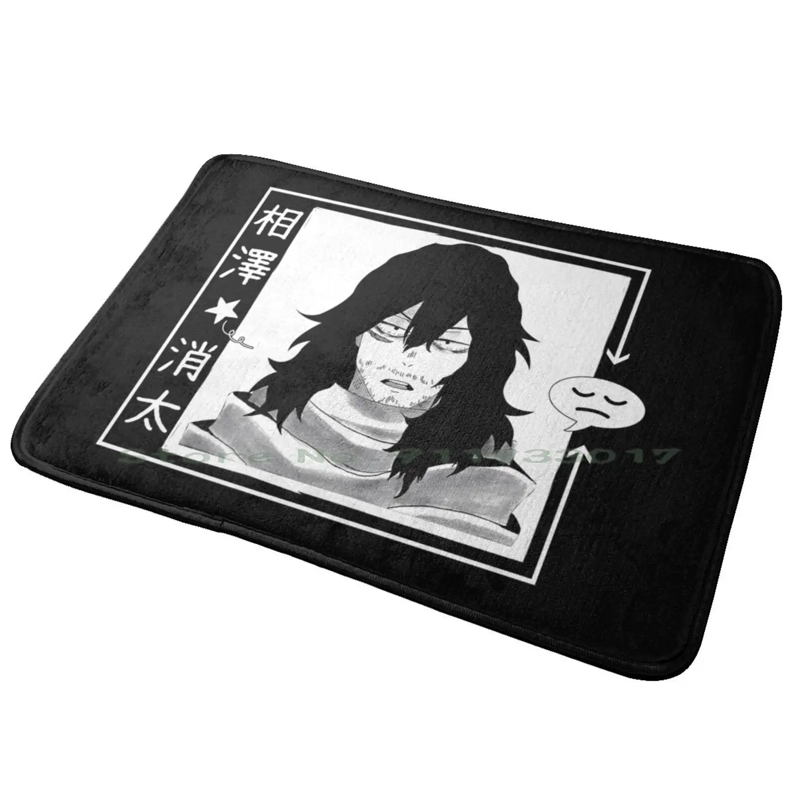 Funny Sleepy Aizawa Funny Boku No Hero Anime Bnha Shouta Aizawa Sleeping Man Sleepy Meme Entrance Door Mat Bath Mat Rug Sleepy