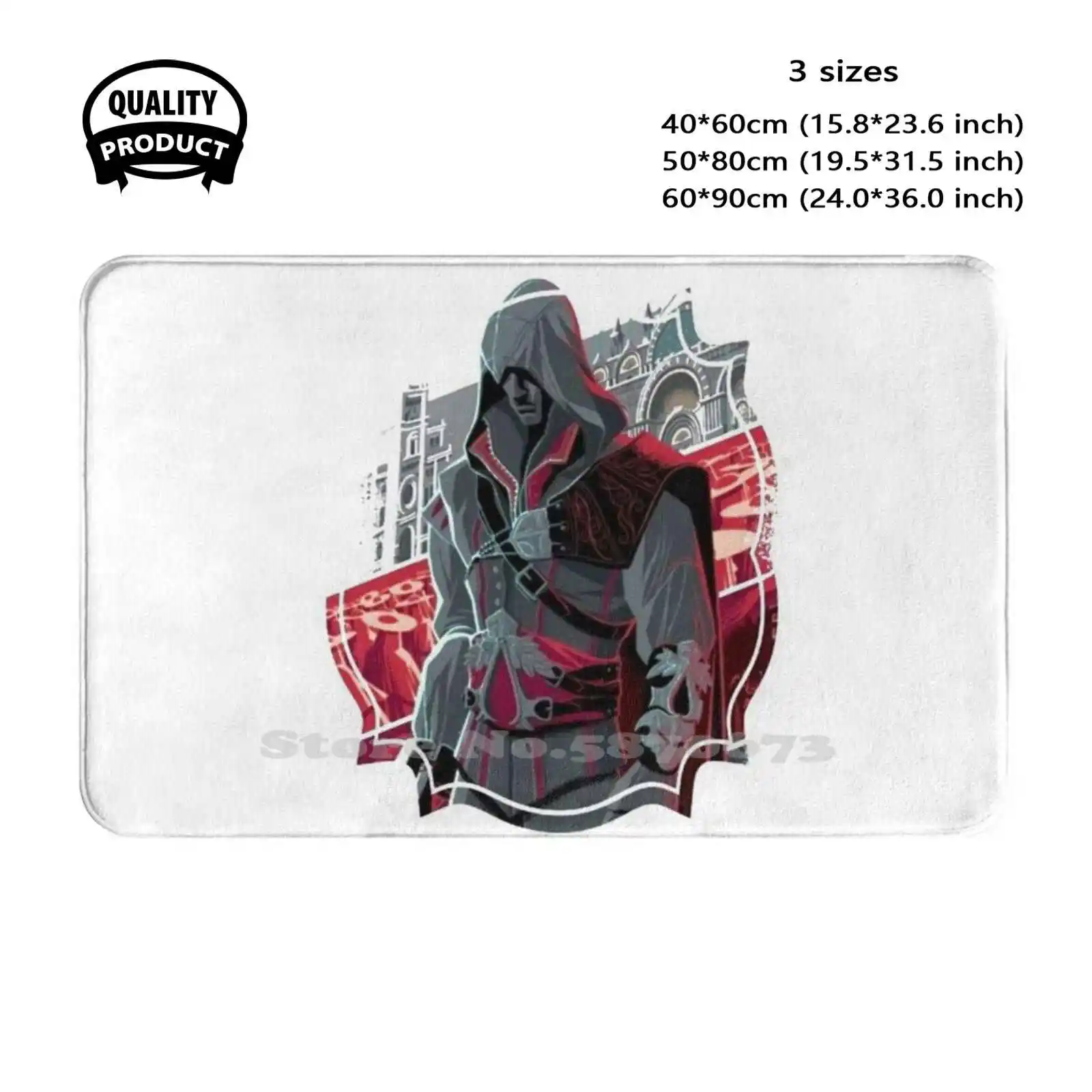 Alta?R From T-Shirt Soft Cushion Home Carpet Door Mat Car Rug Gaming Games Gamer Ps4 Ps3 Ezio Logo Valhalla Altair Tribal