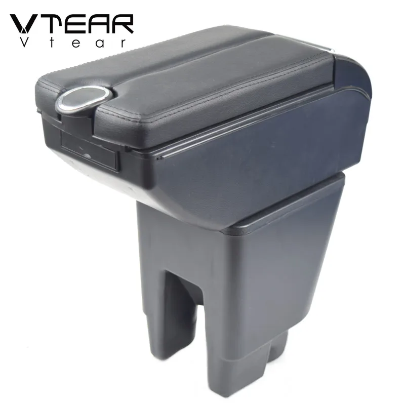 Vtear Car Armrest Leather Arm Rest Styling Storage Box Center Console Accessories Auto Interior Decoration For Toyota Etios Liva