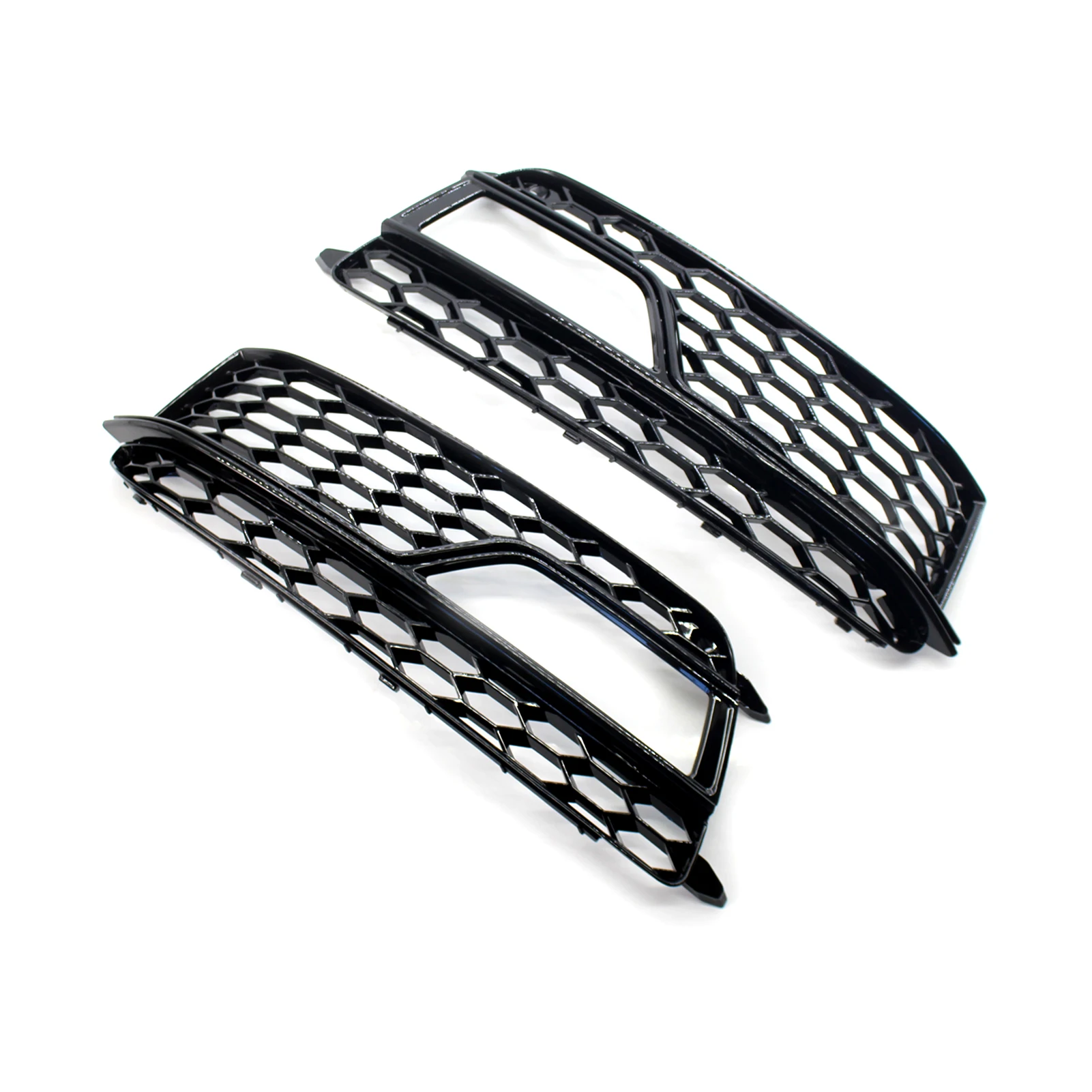 

Left/Right Front Bumper Grilles Fog Light Grill Cover Trim Replacement for Audi S5 A5 S-Line 2013-2016