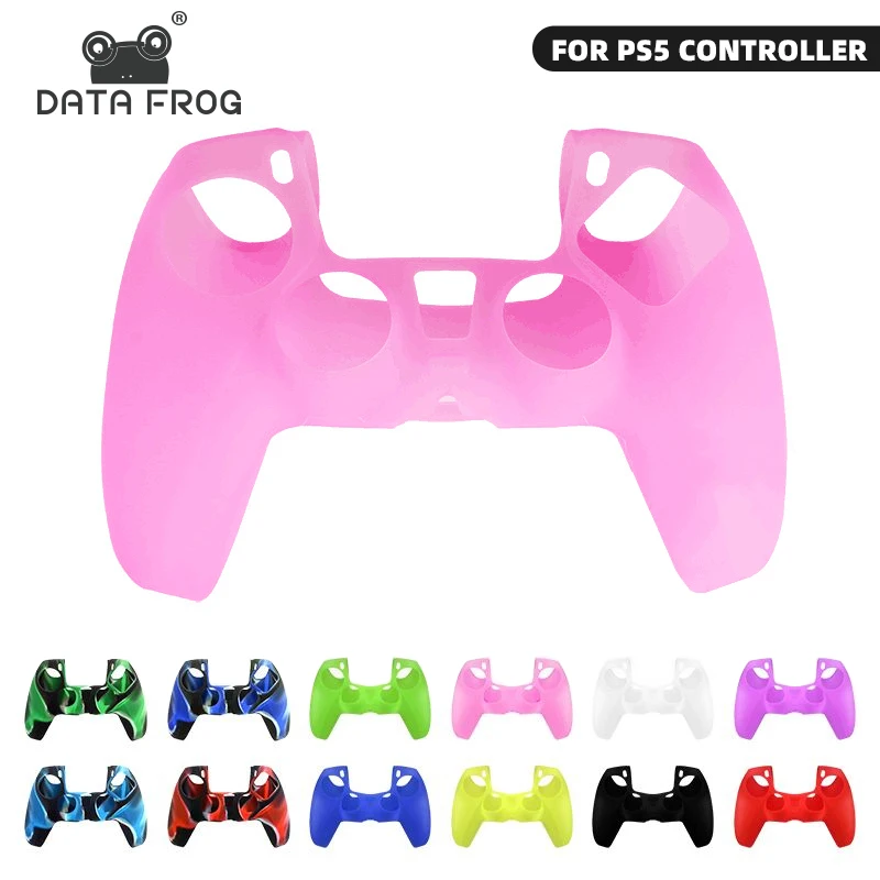 Data Frog Soft Silicone Gel Rubber Case Cover For SONY Playstation 5 PS5 Controller Skin Protection Case Cover For PS5 Gamepad